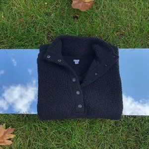 Aerie Real Button Up Sweatshirt